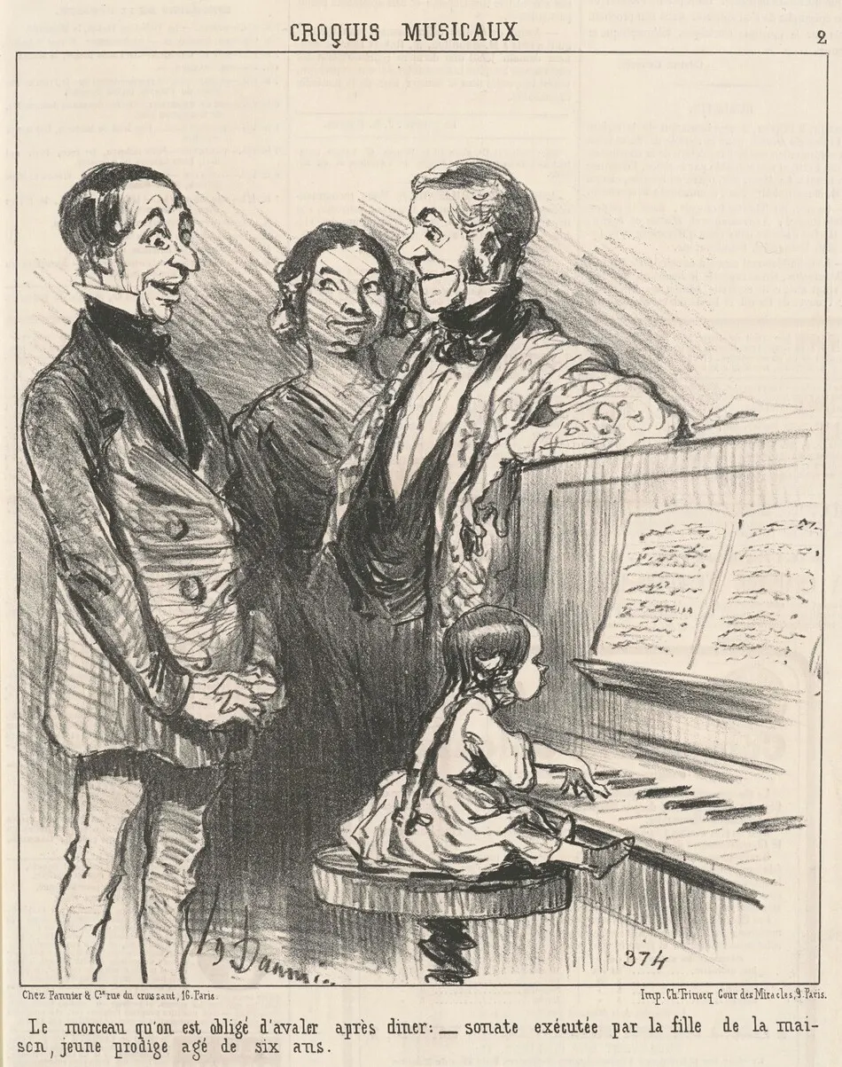 Le morceau qu'on obligé d'avalier ... by Honoré Daumier
