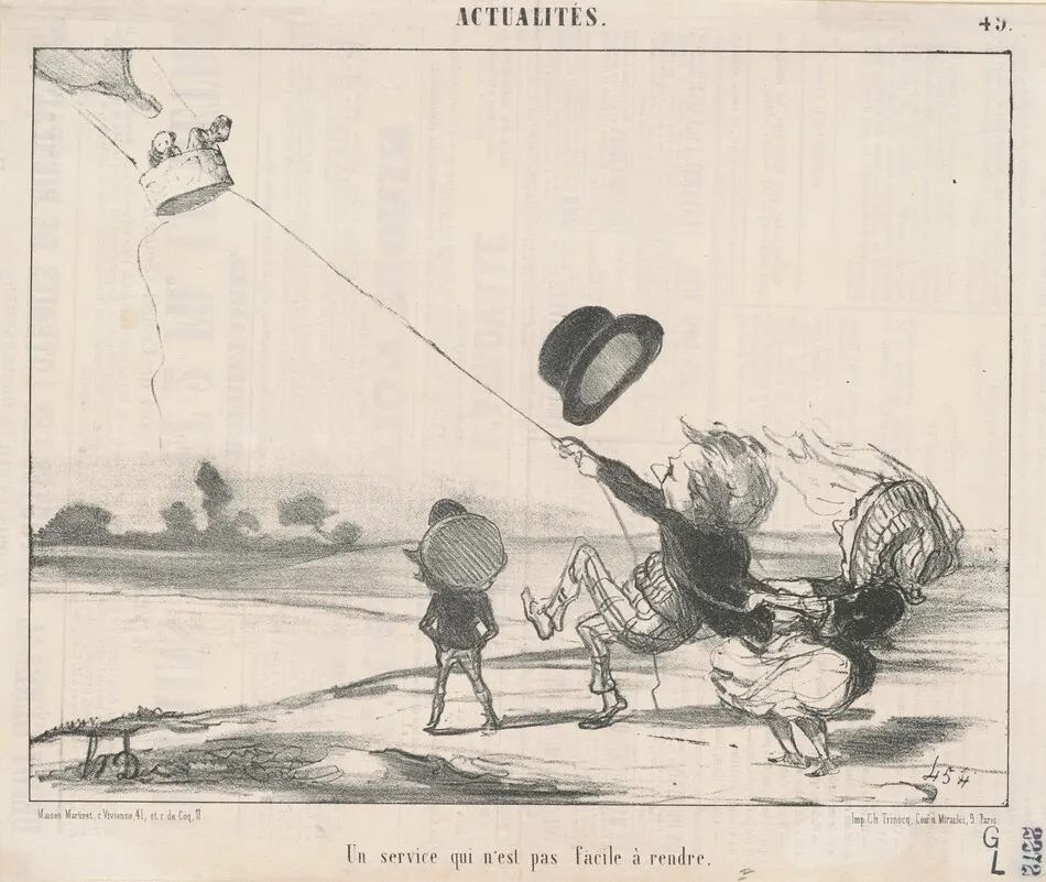 Un service ... pas facile a rendre by Daumier, Honoré