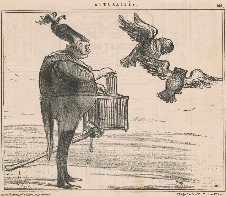 Deux Grands-Ducs Lachés ... sur Sébastopol by Honoré Daumier