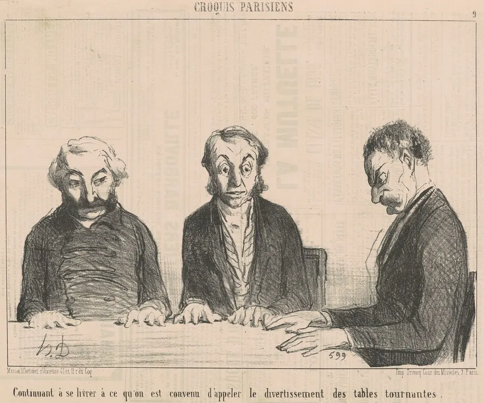 Continuant ... Le divertissement des tables tournantes ... by Honoré Daumier