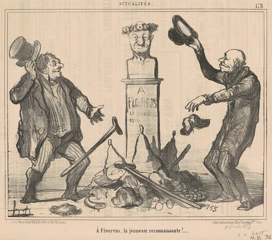 A Flourens, la jeunesse reconnaissante! by Honoré Daumier