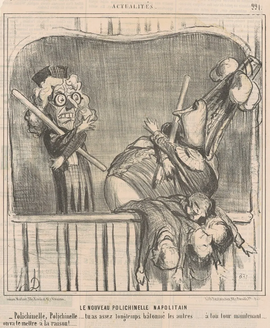 Le nouveau polichinelle napolitan by Honoré Daumier