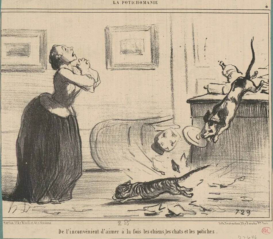 De l'inconvénient d'aimer a la fois ... by Honoré Daumier