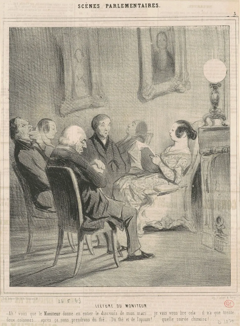 Lecteur du moniteur by Honoré Daumier