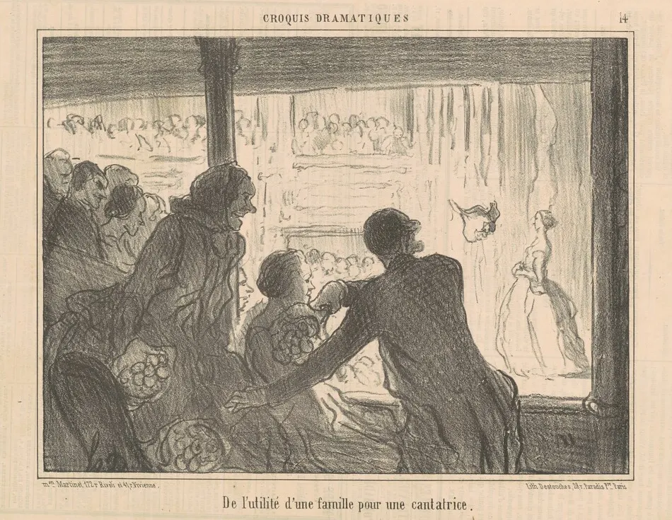De l'utilité d'une famille pour une cantatrice by Honoré Daumier