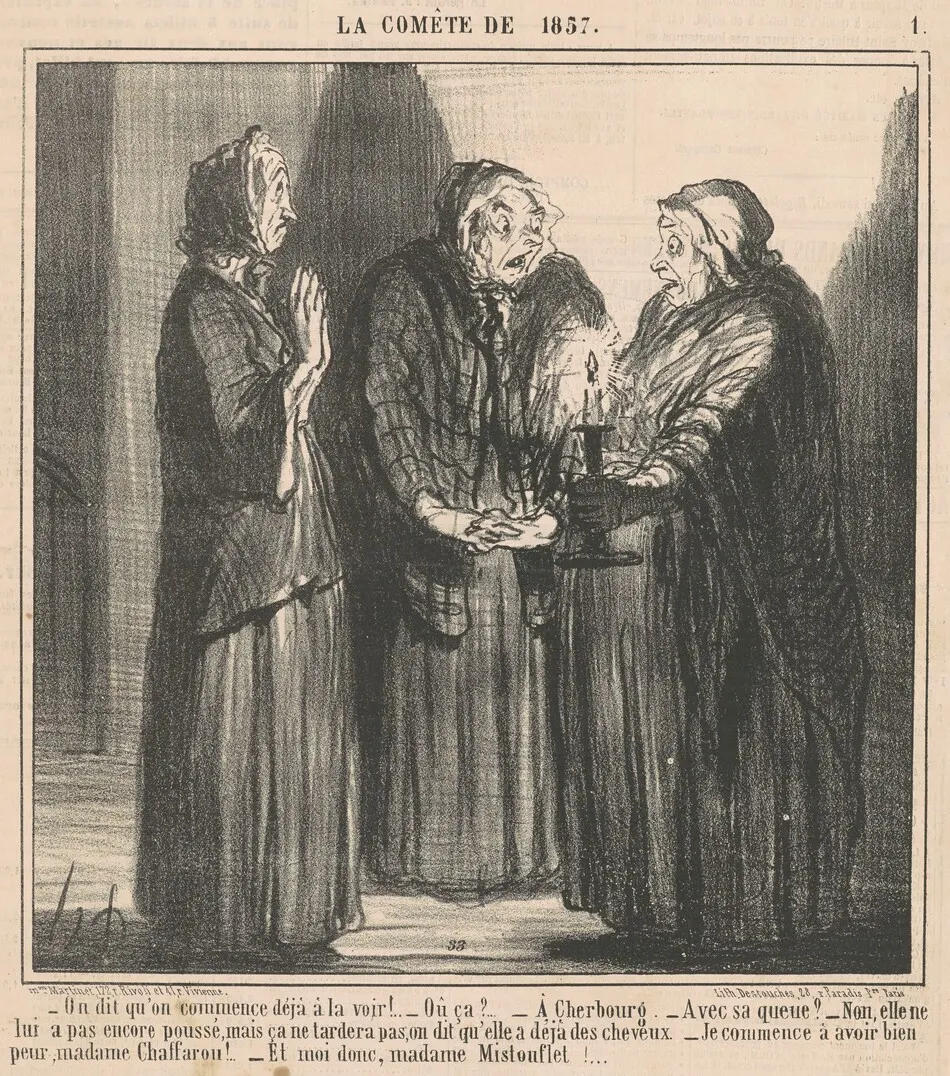 On dit qu'on commence déja a la voir ... by Honoré Daumier