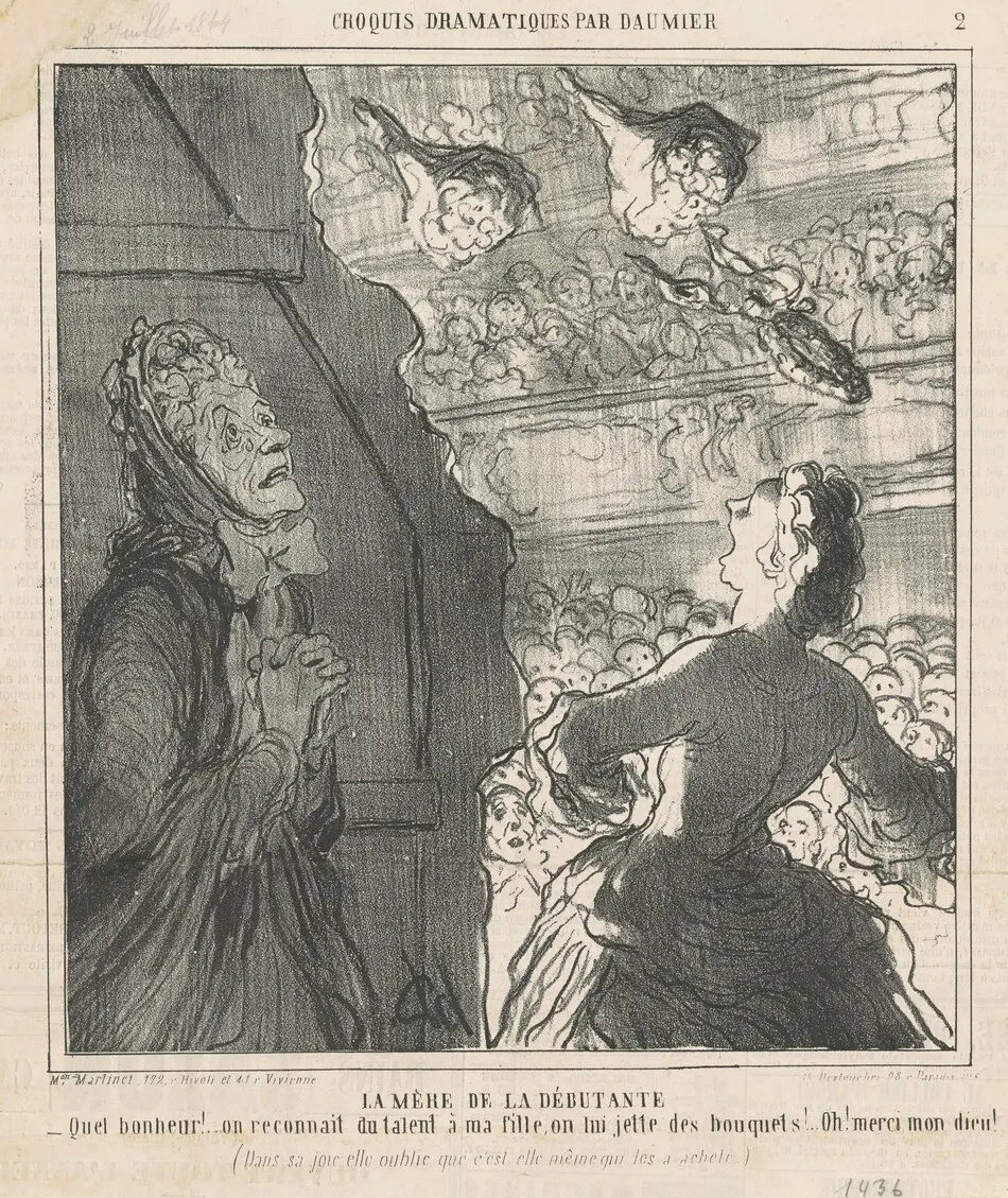 Le mère de la débutante by Honoré Daumier