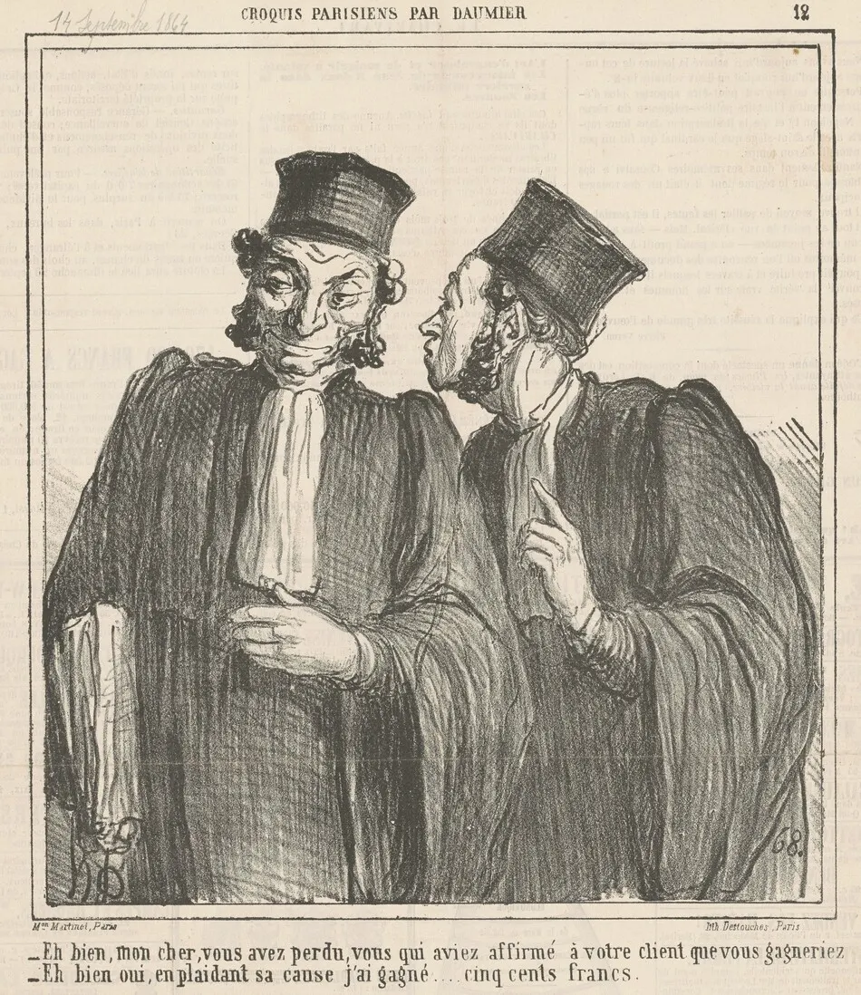 Eh bien, mon cher, vous avez perdu ... by Honoré Daumier