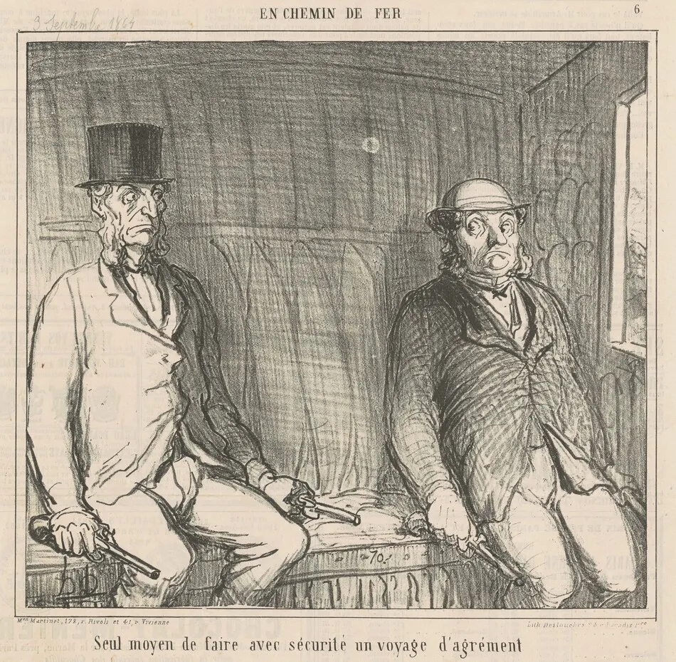 Seul moyen de faire avec sécurité by Daumier, Honoré