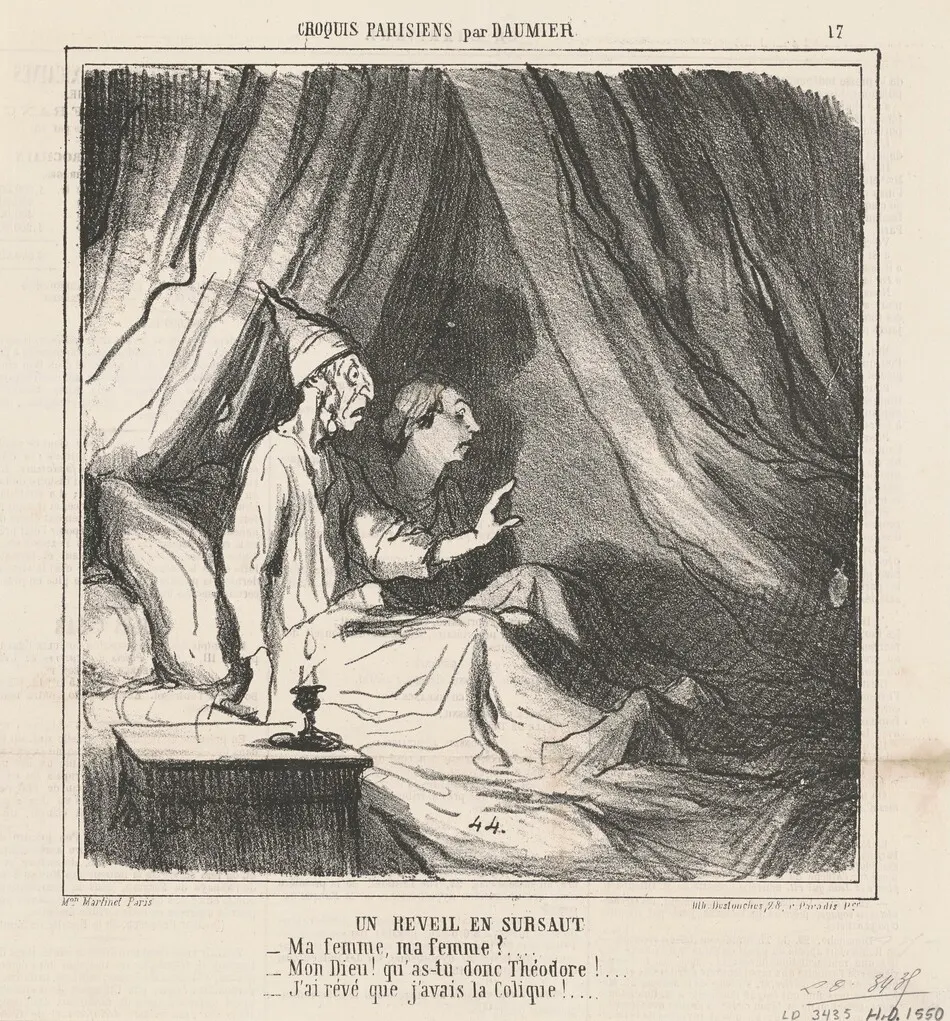 Un réveil en sursaut by Daumier, Honoré