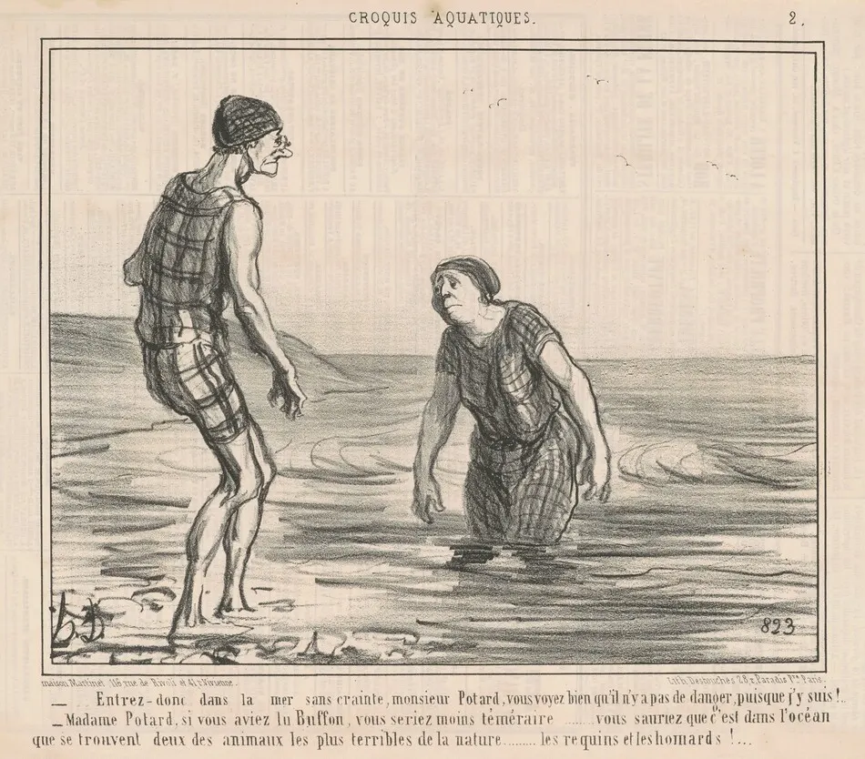 Entrez donc dans la mer sans crainte ... by Honoré Daumier