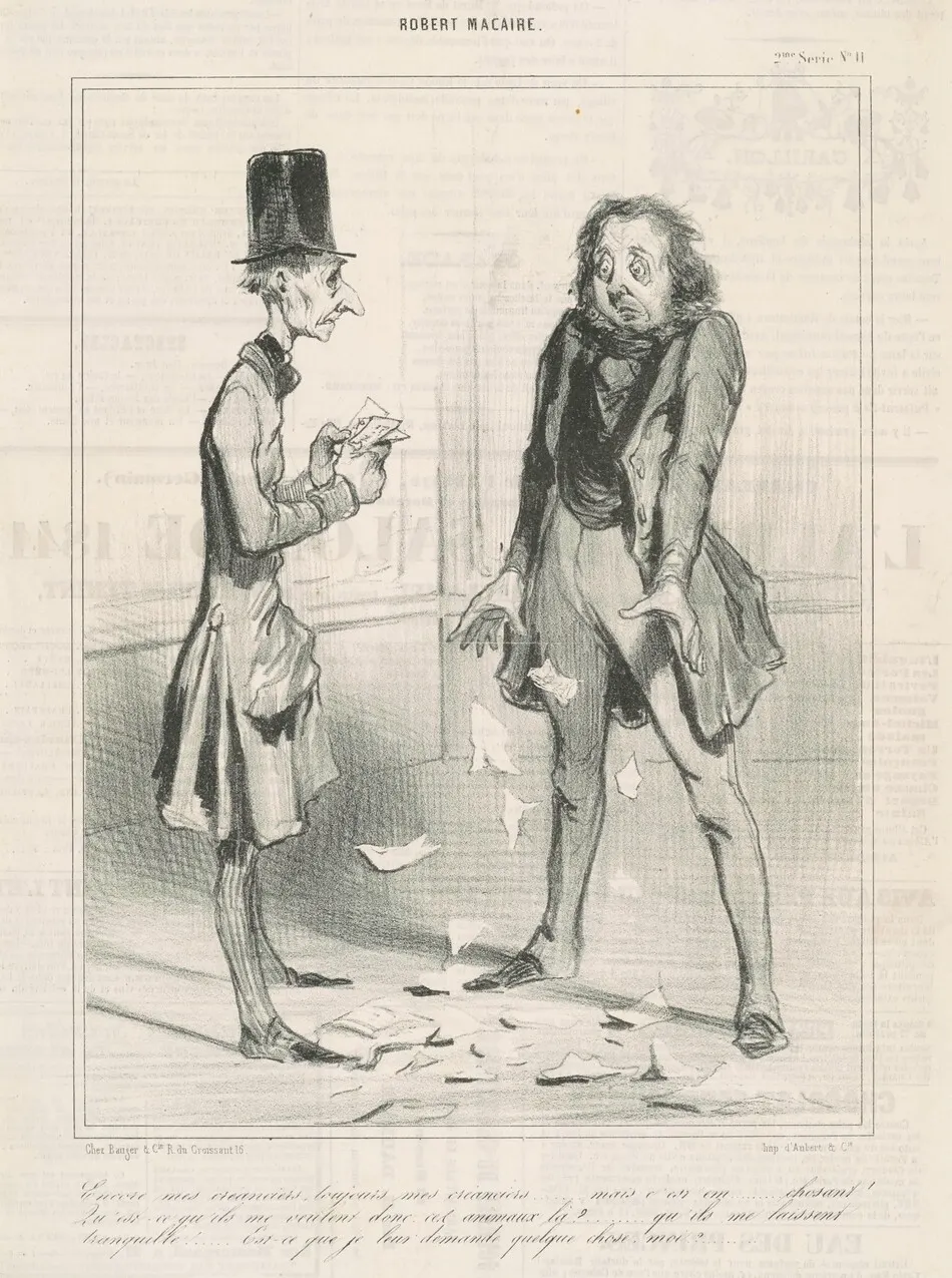 Encore mes créanciers, toujours ... by Honoré Daumier