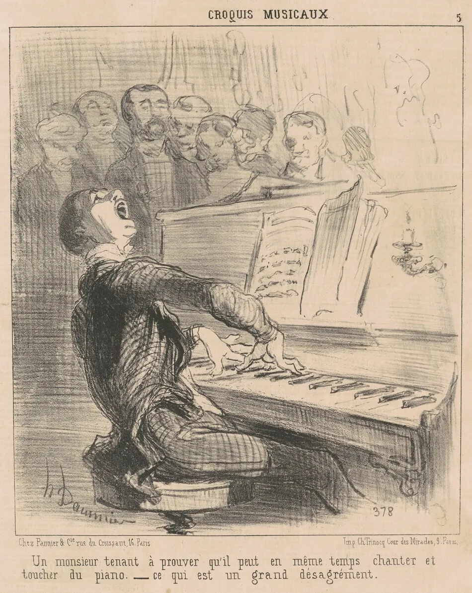 Un monsieur tenant a prouver qu'il peut ... by Daumier, Honoré