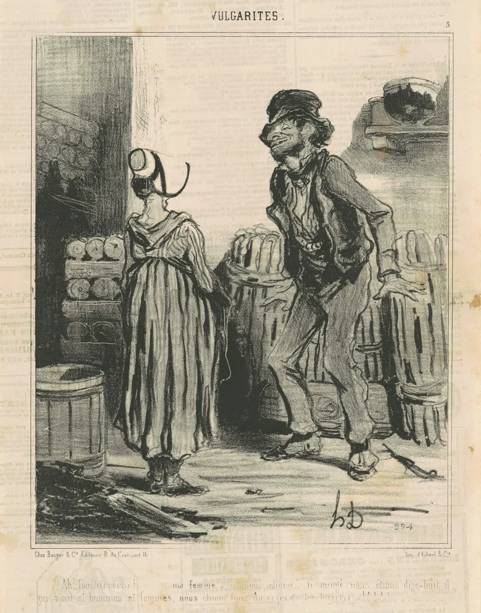 Ah! Fouchtrra! ... Ma femme ... by Honoré Daumier