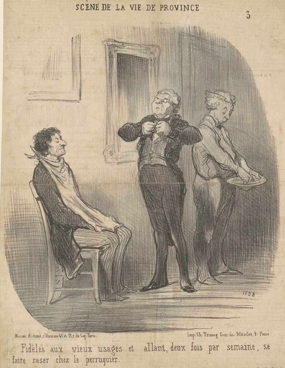 Fidèles aux vieux usages ... by Honoré Daumier