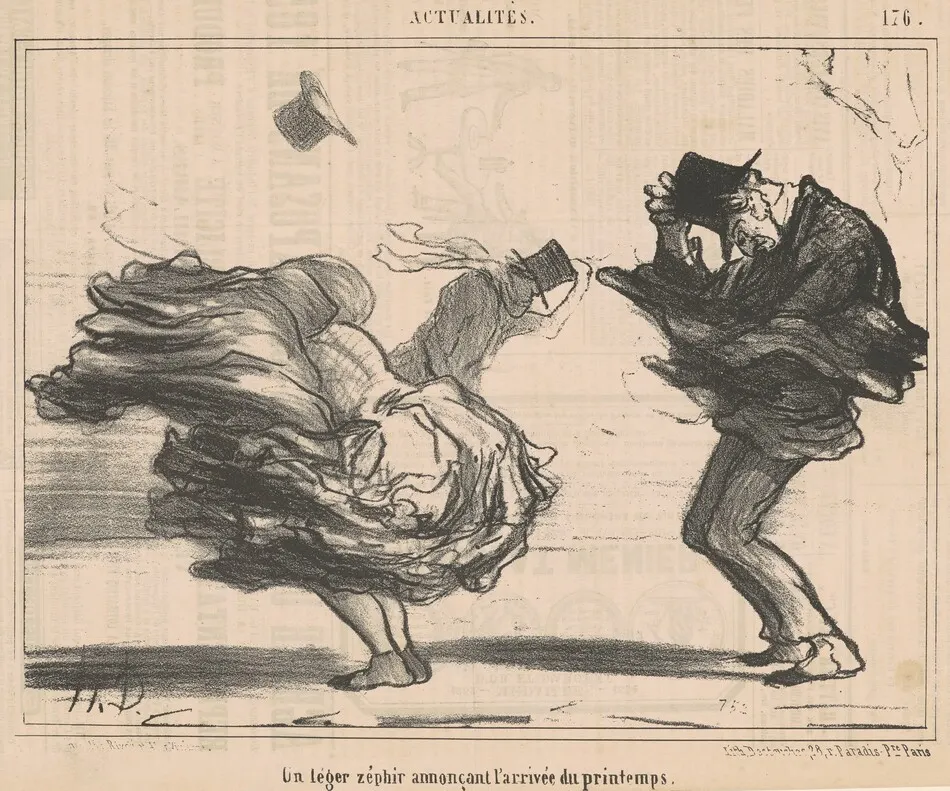 Un léger zéphir annoncant l'arrivée du printemps by Daumier, Honoré