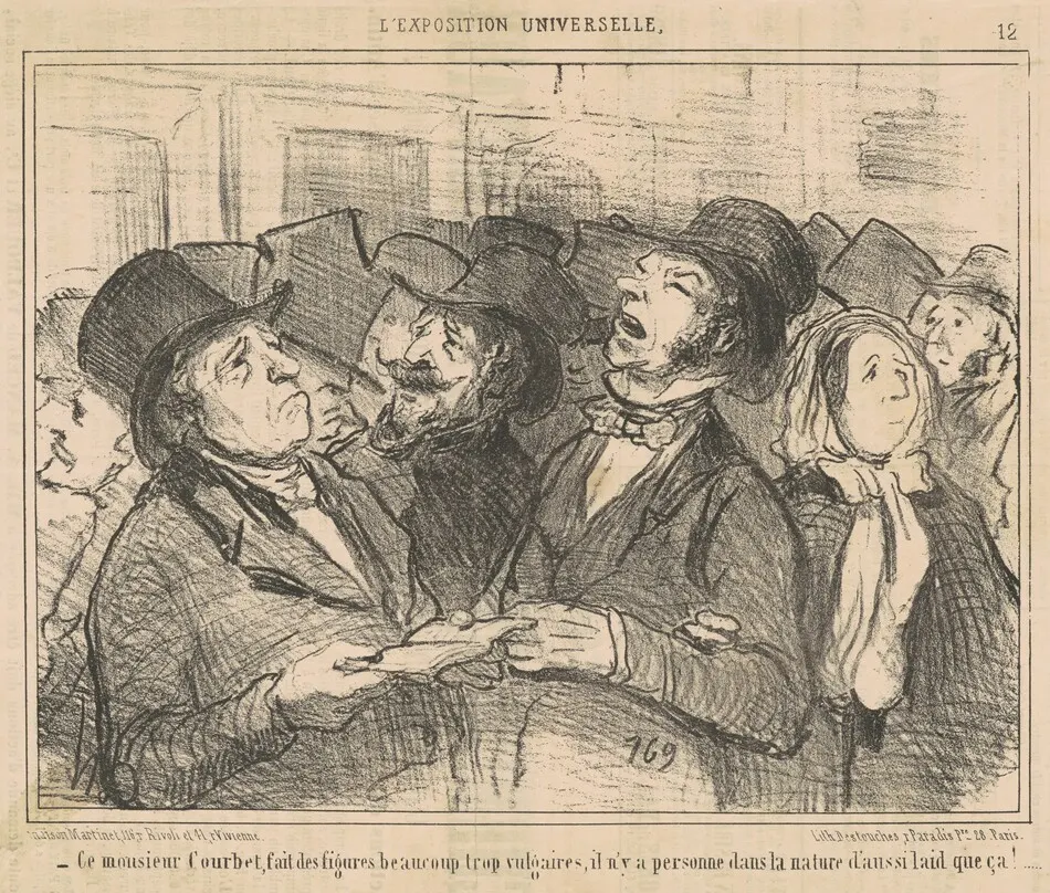 Ce Monsieur Courbet, fait des figures ... vulgaires ... by Honoré Daumier