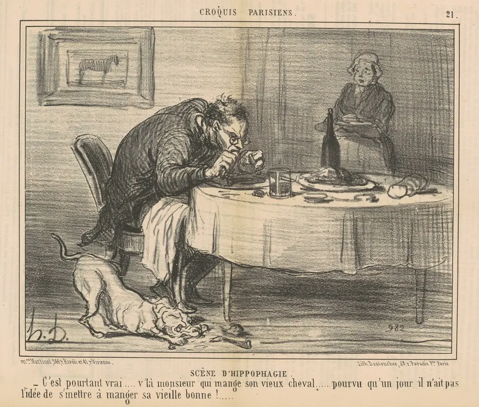 Scène d'Hippophagie by Daumier, Honoré