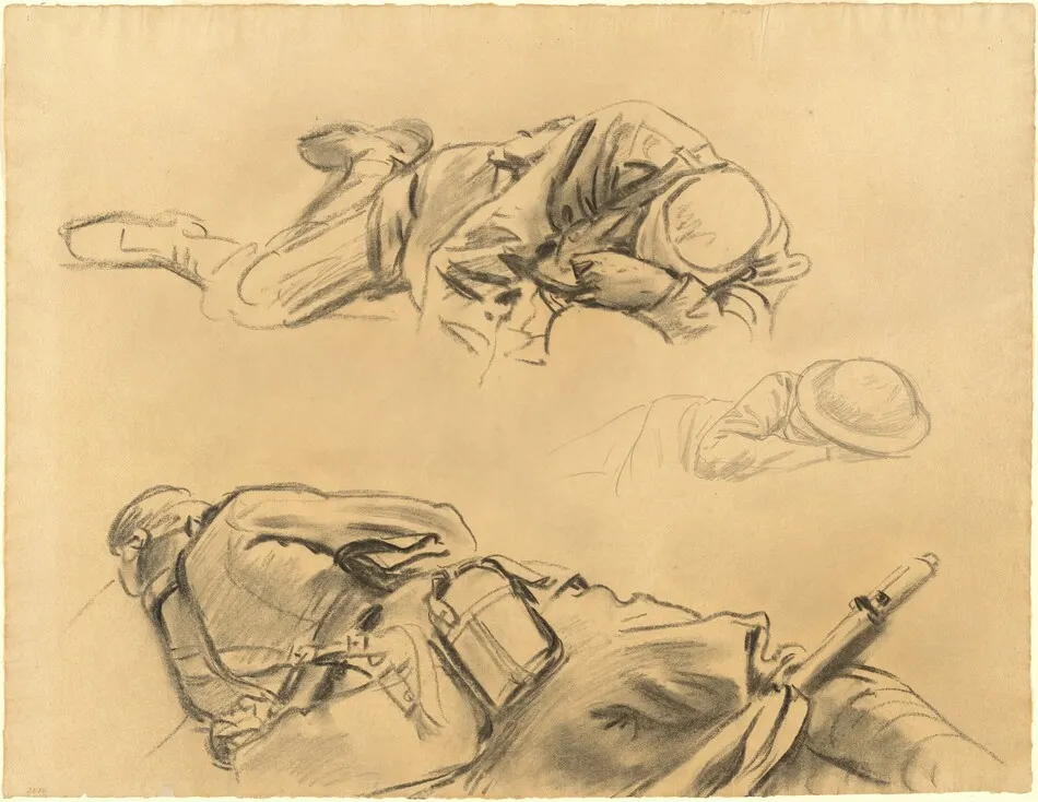 Studies for "Gassed" by John Singer Sargent
