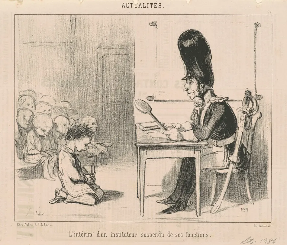 L'intérim d'un instituteur suspen du ... by Honoré Daumier
