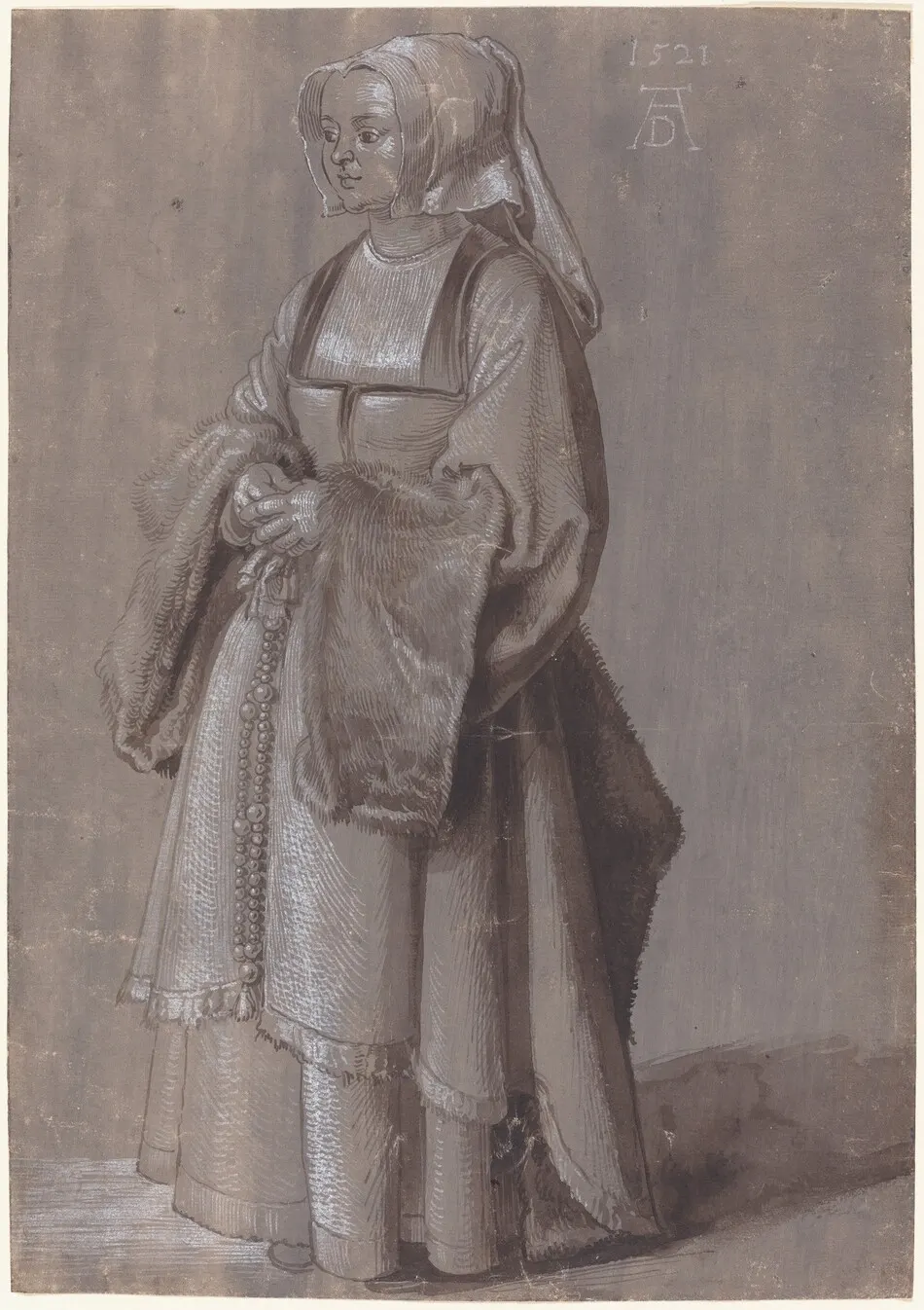 Young Woman in Netherlandish Dress by Albrecht Dürer