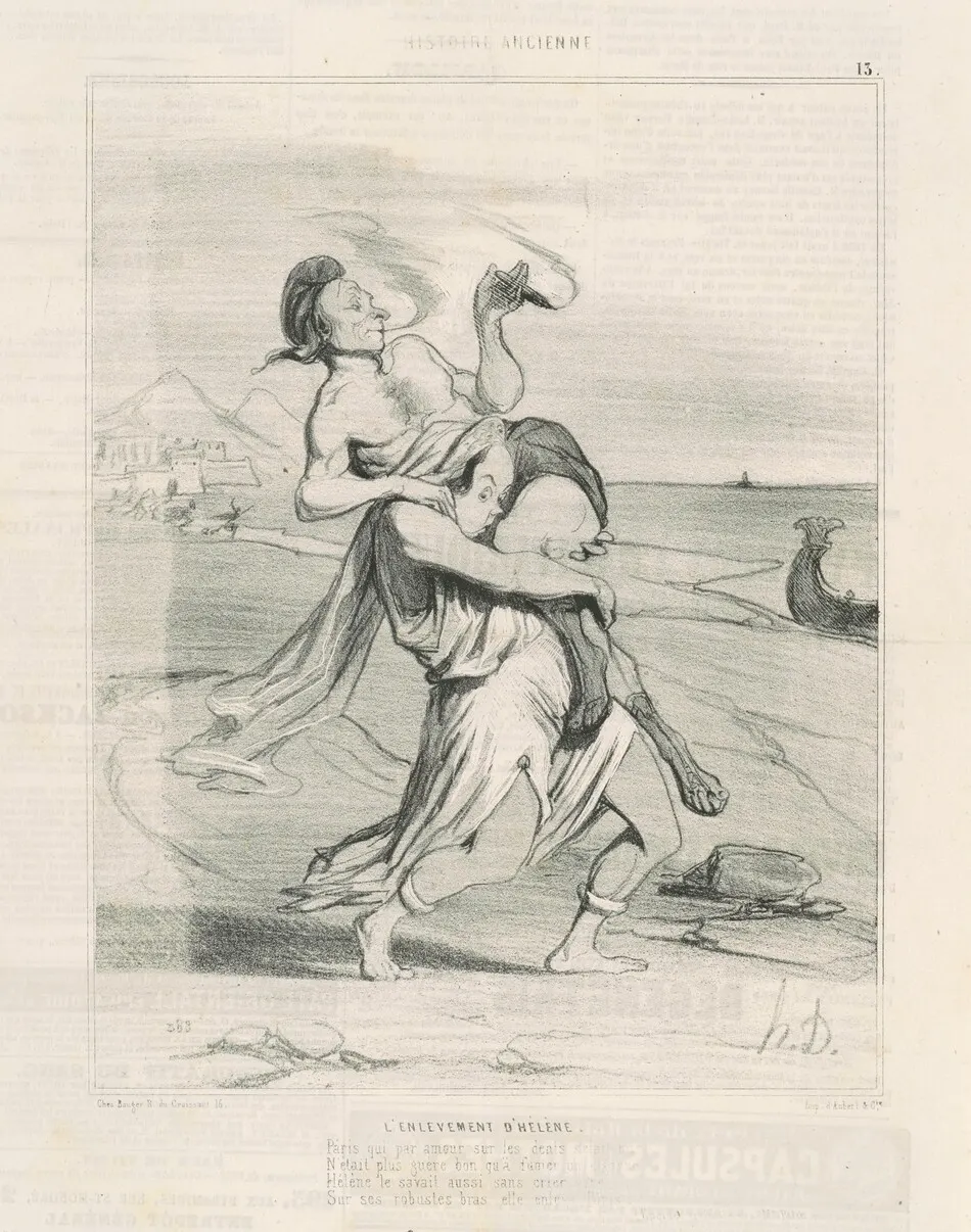 L'enlevement d'Hélène by Honoré Daumier