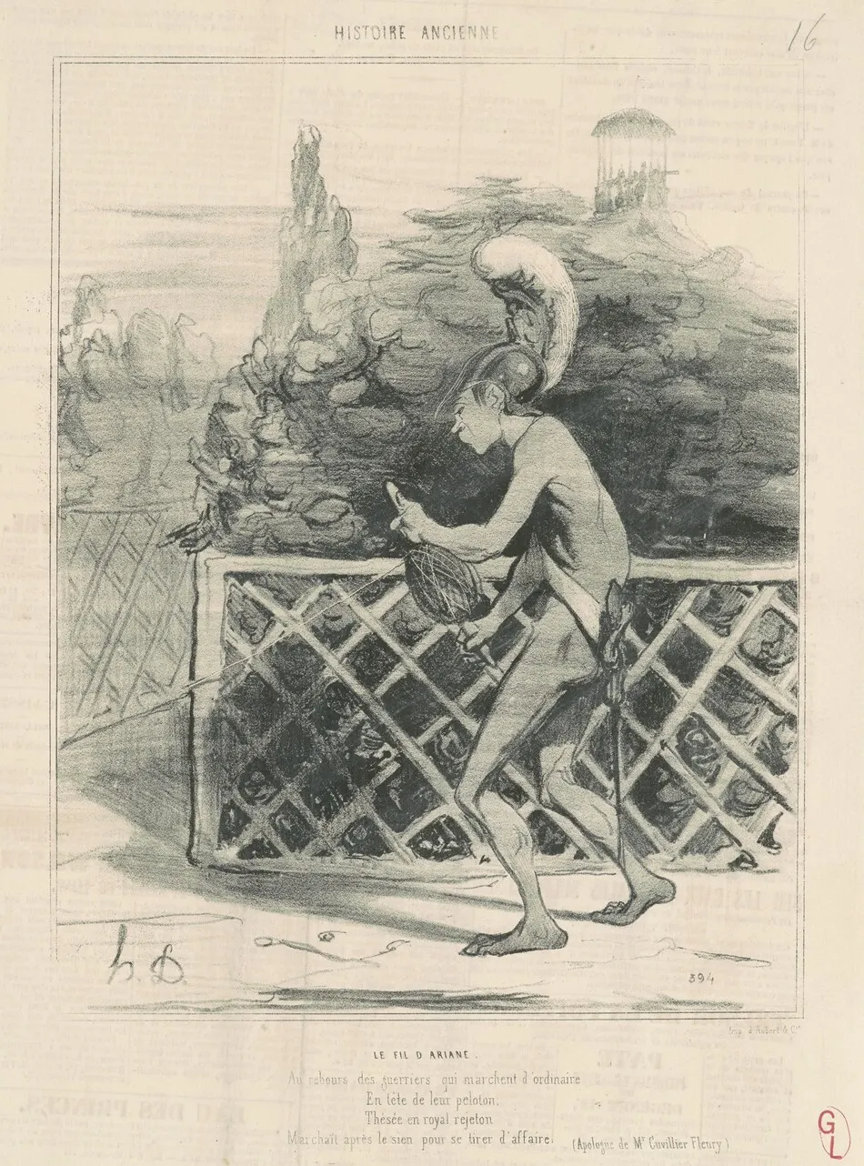 Le fil d'Ariane by Honoré Daumier