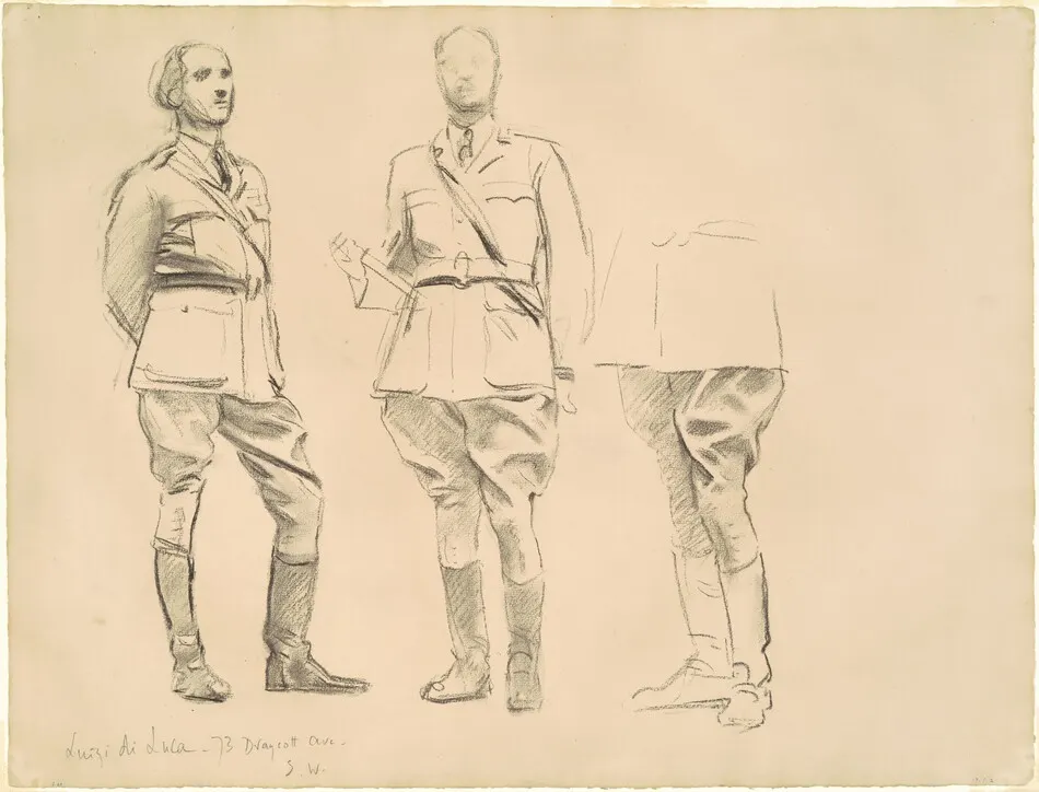 Studies for "General Officers of World War I" by John Singer Sargent