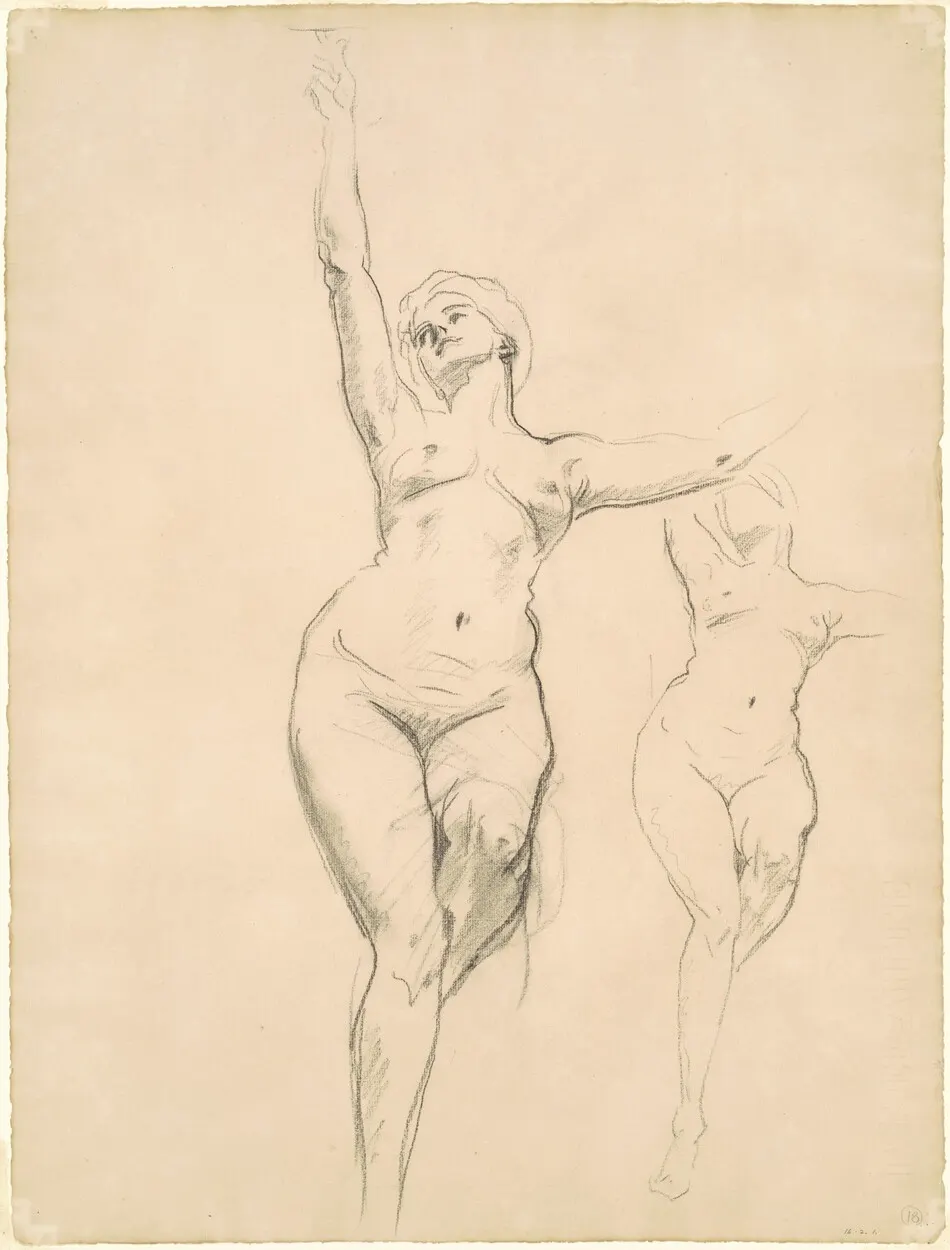 Studies of Victory for "Death and Victory" by John Singer Sargent
