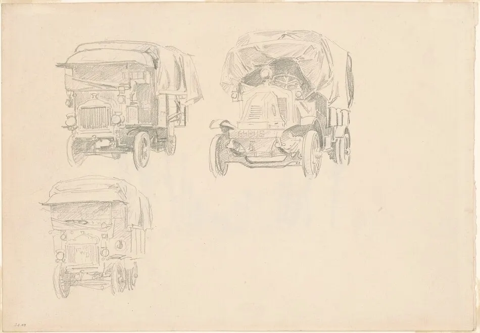 Trucks [recto] by John Singer Sargent