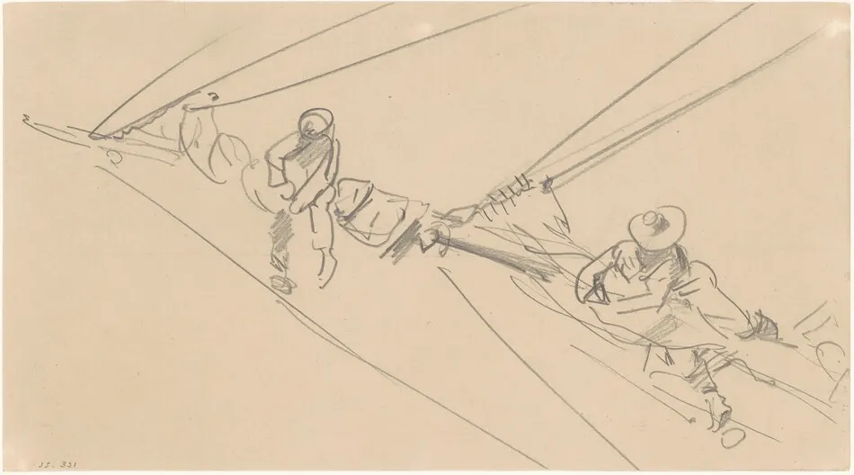 Men on a Spar by John Singer Sargent