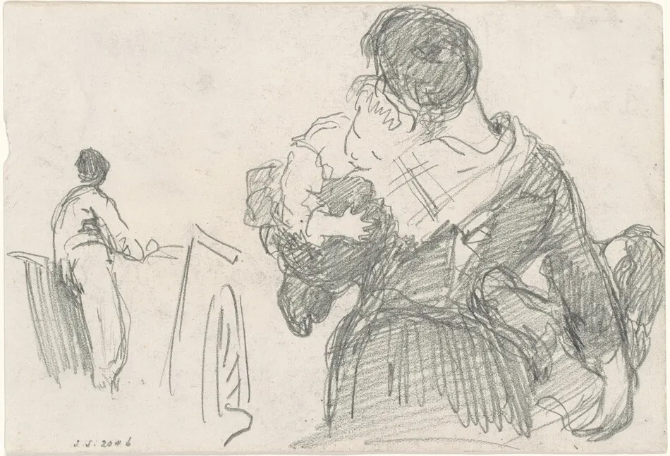 Mother and Child [recto] by John Singer Sargent