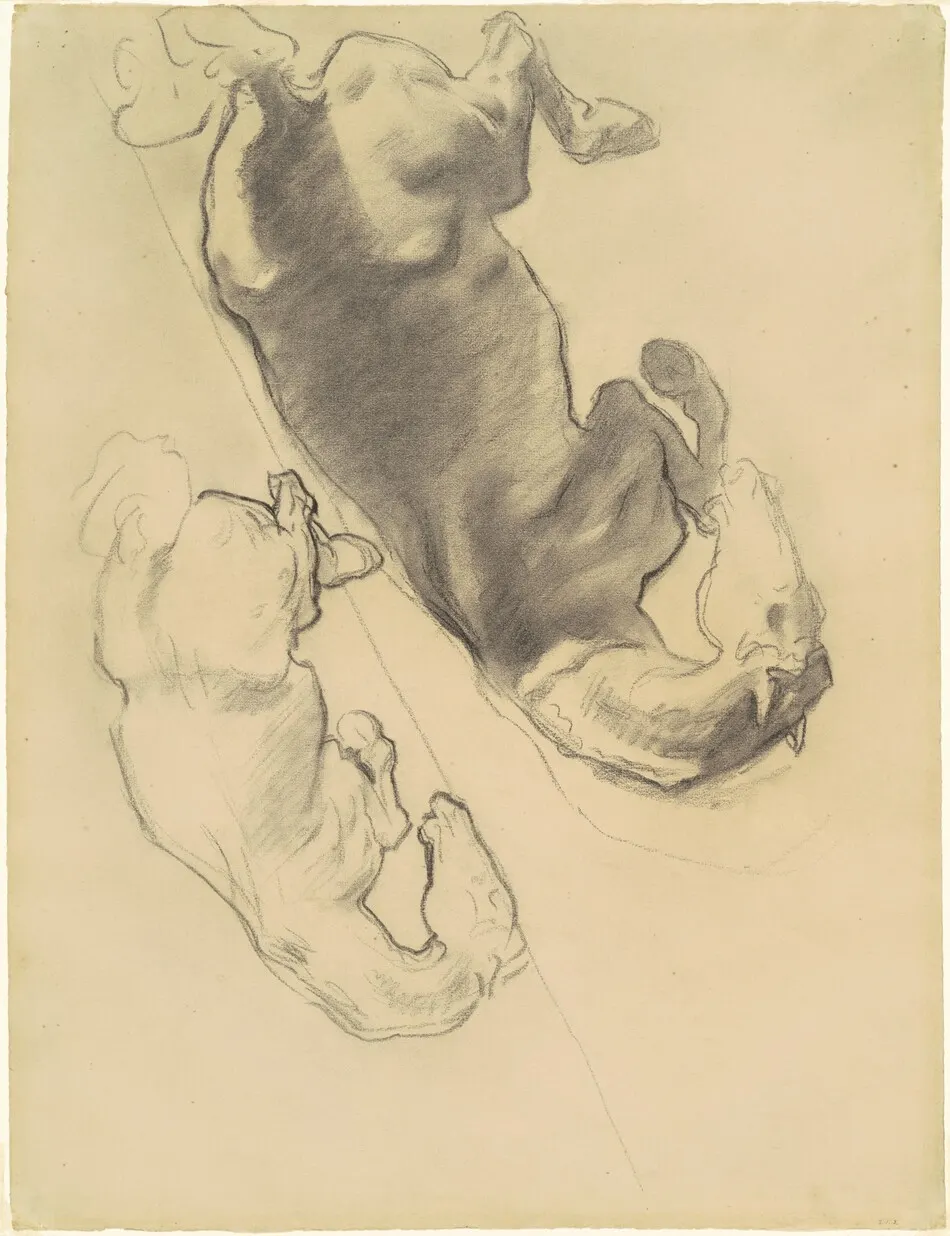 Studies for "The Fall of Gog and Magog" by John Singer Sargent