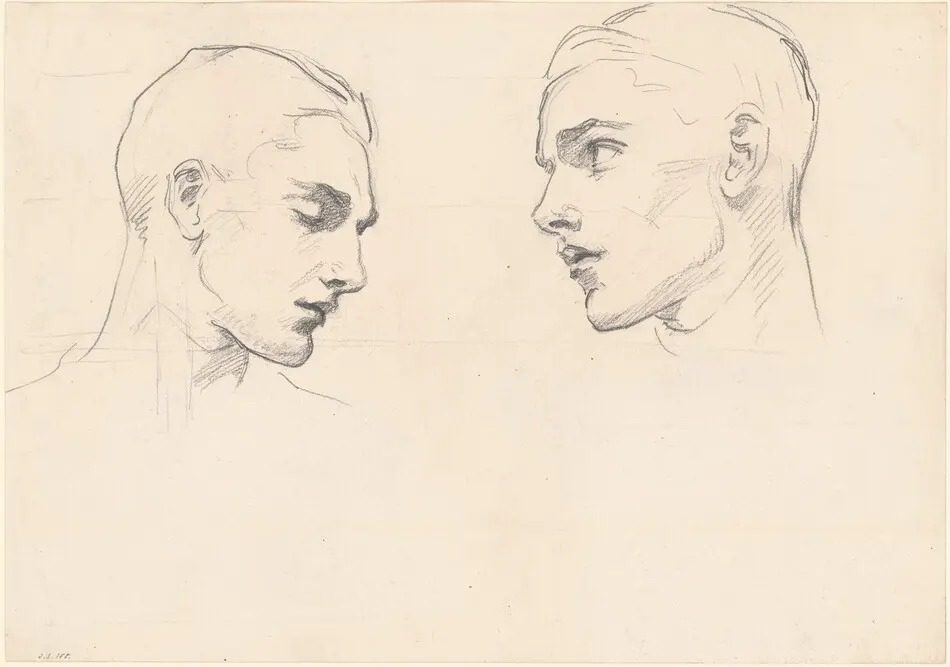 Studies of a Man's Head by John Singer Sargent
