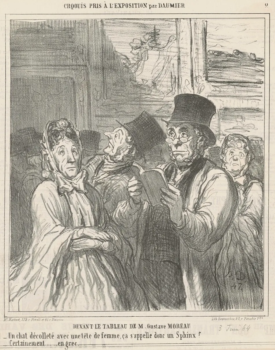Devant le tableau de M. G. Moreau by Honoré Daumier