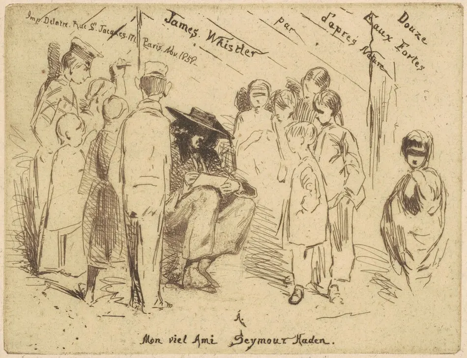 The Title Page for "Douze Eaux Fortes d'après Nature" by James McNeill Whistler