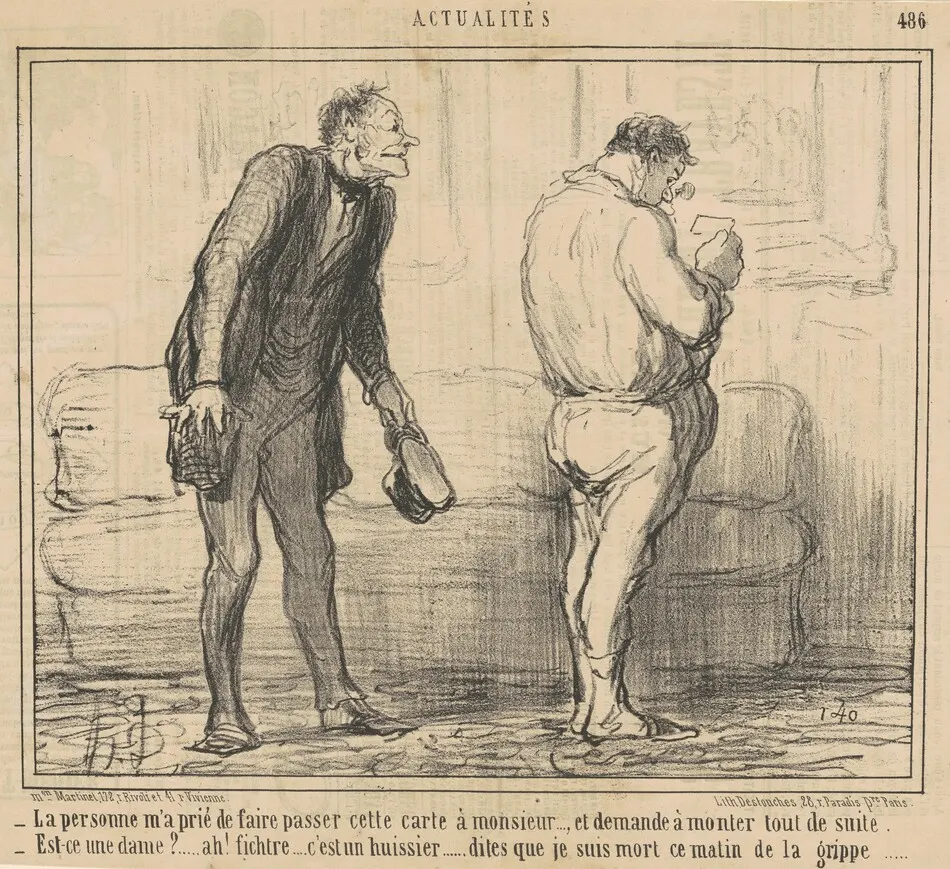 La personne ... demande a monter tout de suite ... by Honoré Daumier