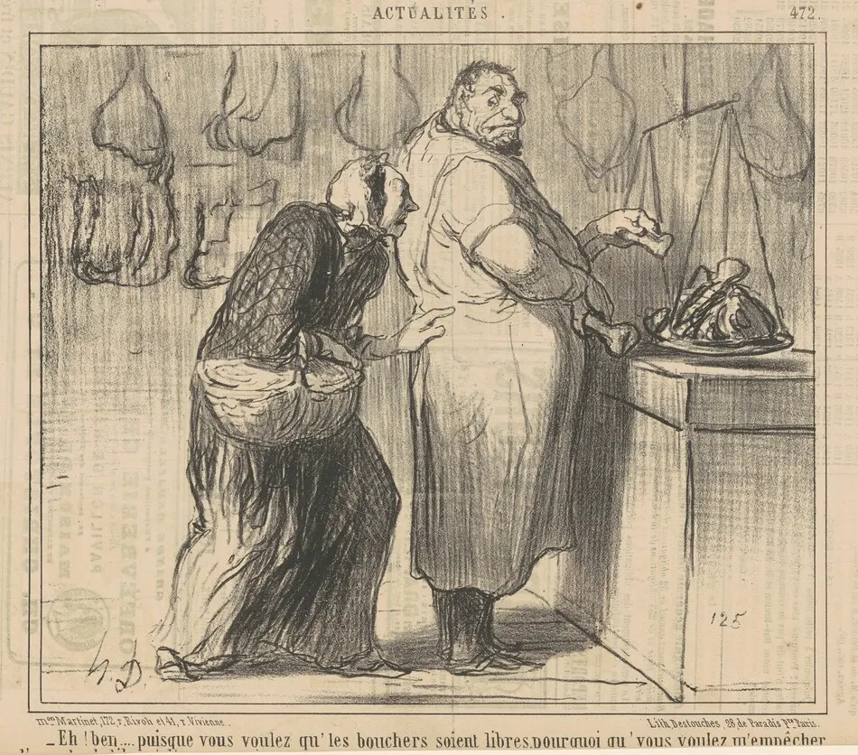 Eh! Ben ... puisque vous voulez qu' les bouchers ... by Honoré Daumier