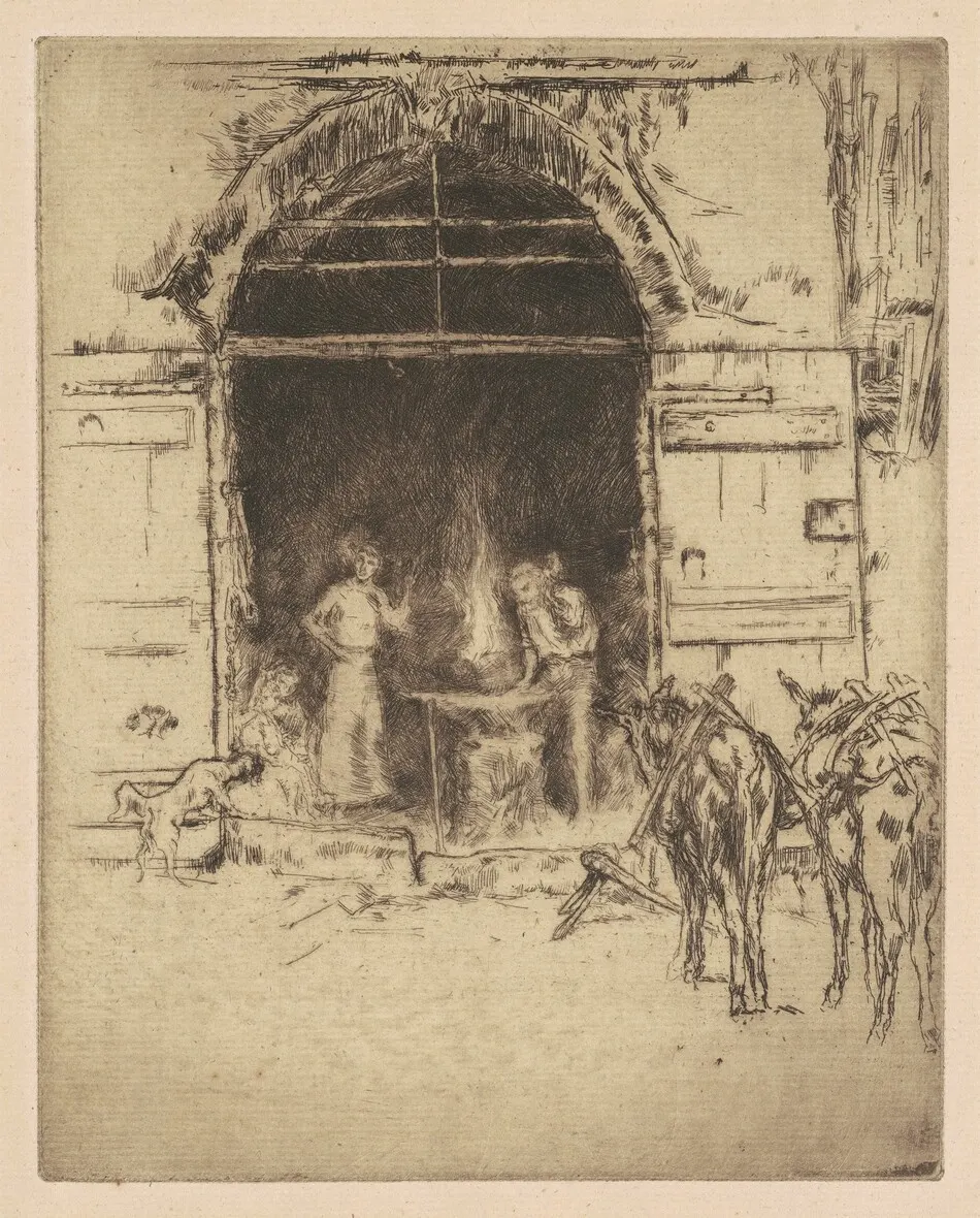 Flaming Forge by James McNeill Whistler