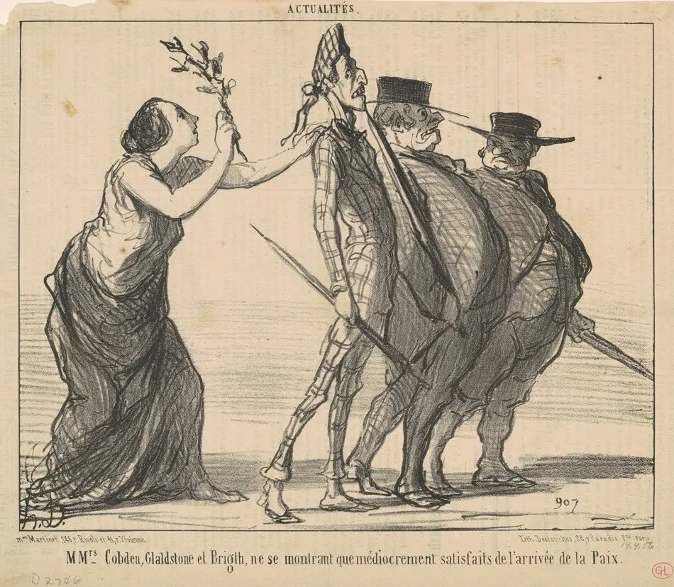Mmrs. Cobden, Gladsone et Brigth ... by Honoré Daumier
