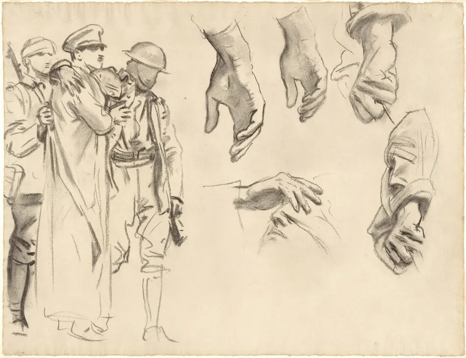 Studies for "Gassed" by John Singer Sargent