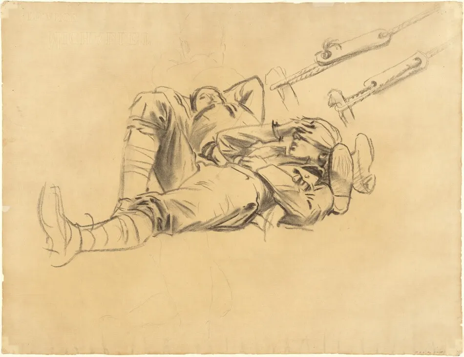 Studies for "Gassed" [recto] by John Singer Sargent