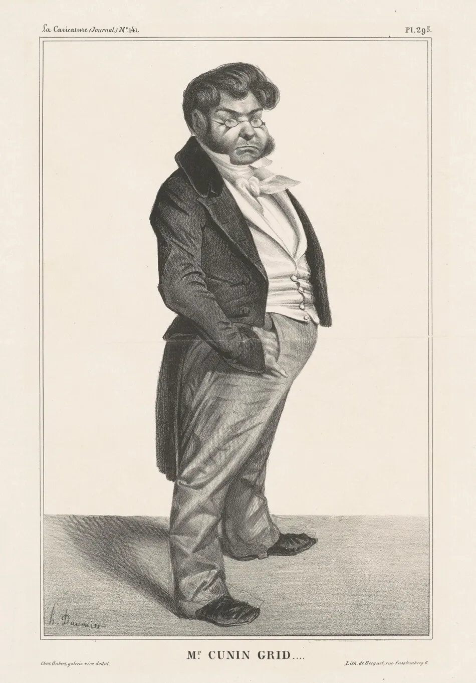 Mr. Cunin Grid...(Cunin-Gridaine) by Honoré Daumier
