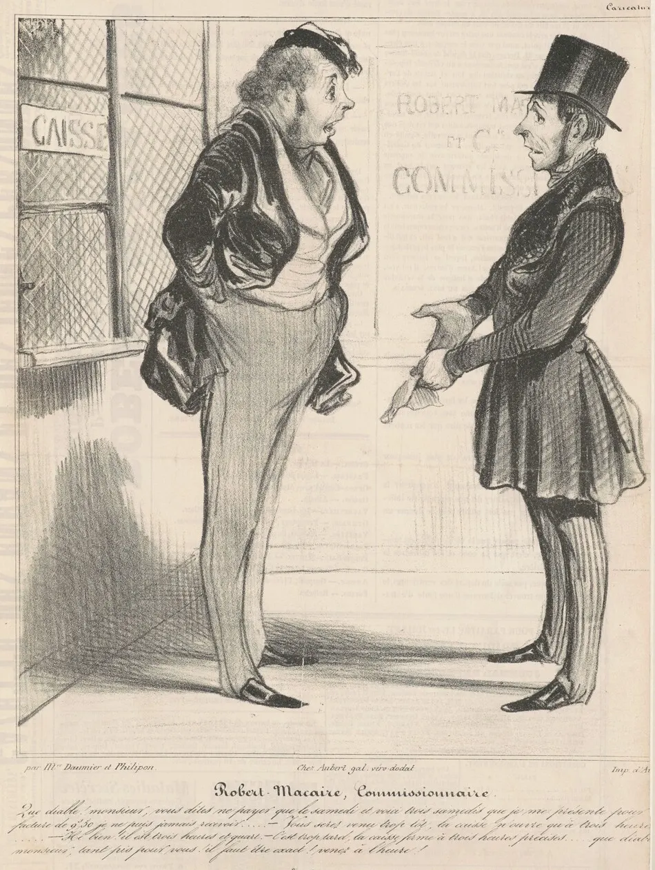 Robert Macaire commissionnaire by Daumier, Honoré