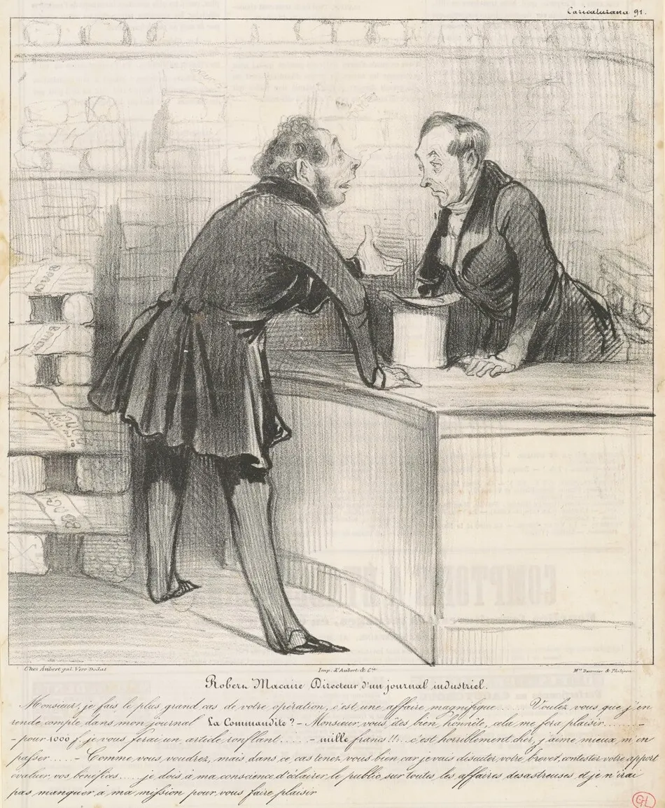 Robert Macaire Directeur by Daumier, Honoré