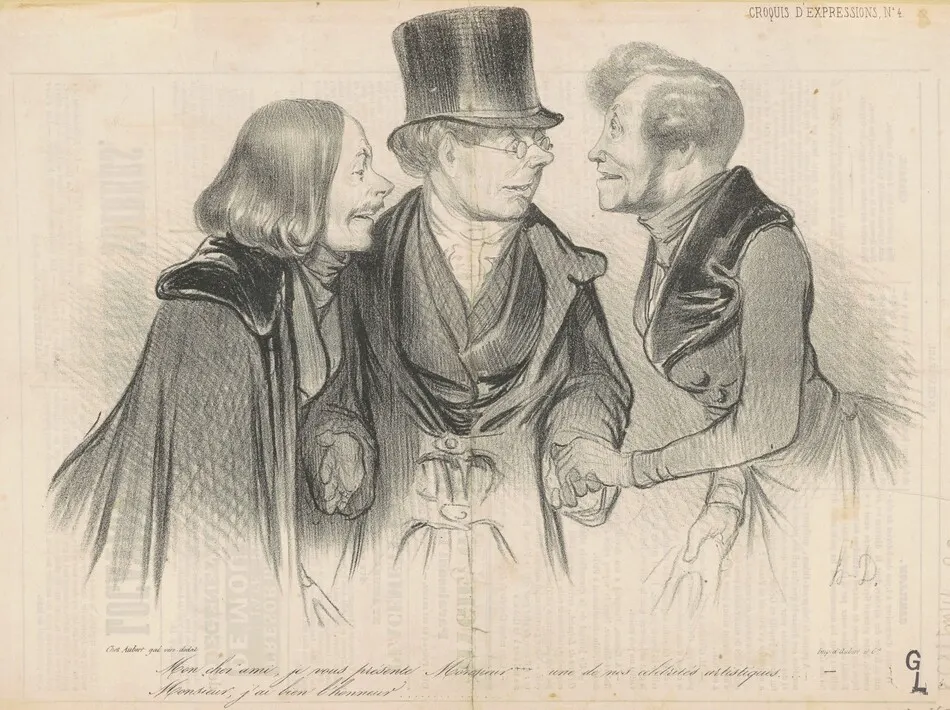 Mon cher ami, je vous présent Monsieur... by Honoré Daumier