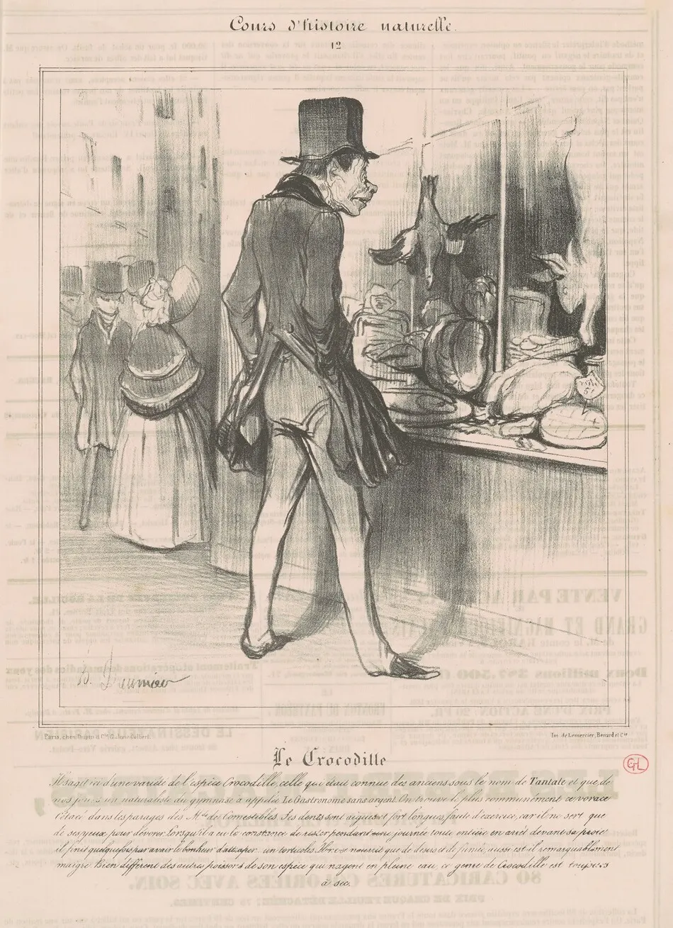 Le Crocodile by Honoré Daumier
