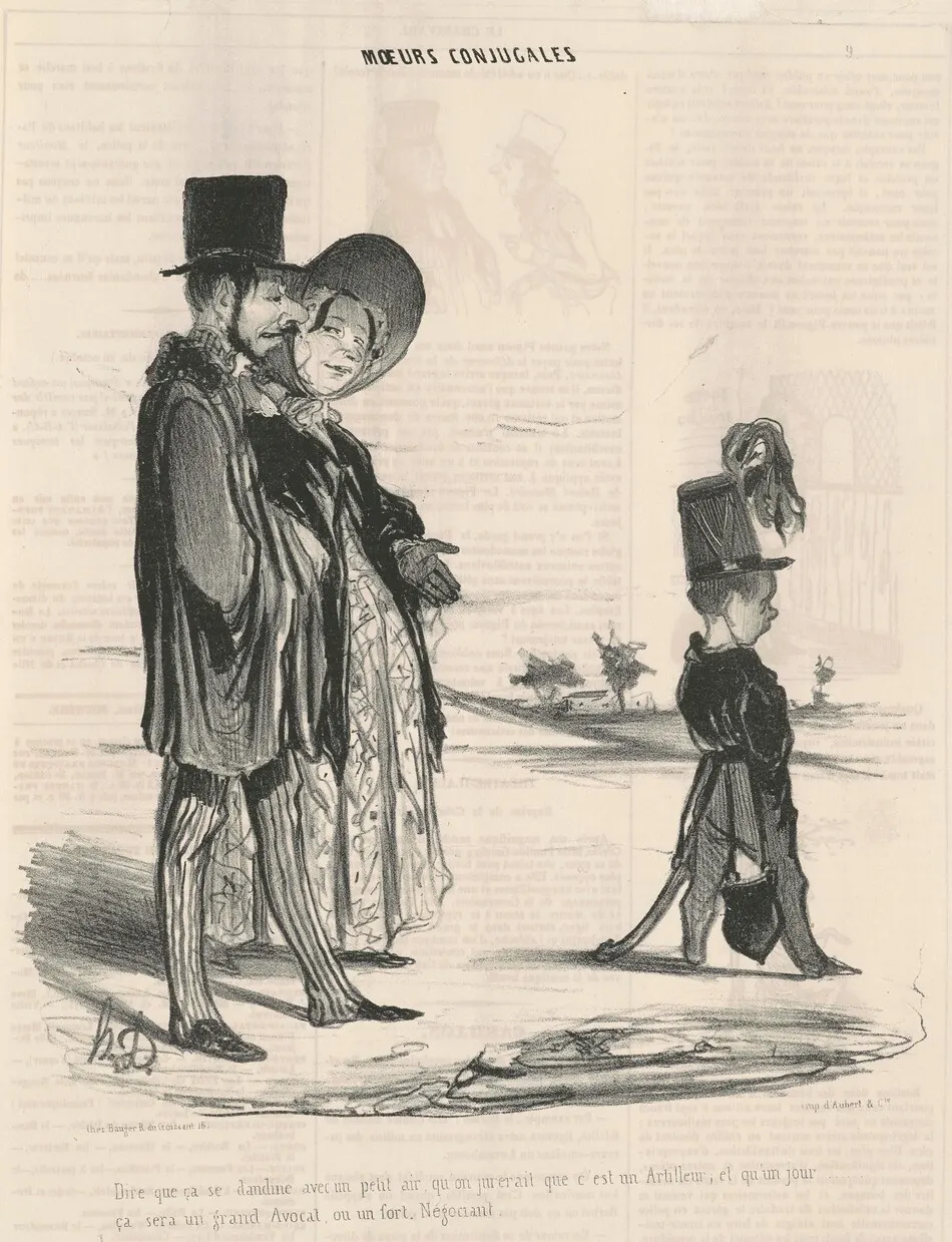 Dire que ça si dandine avec un petit air... by Honoré Daumier