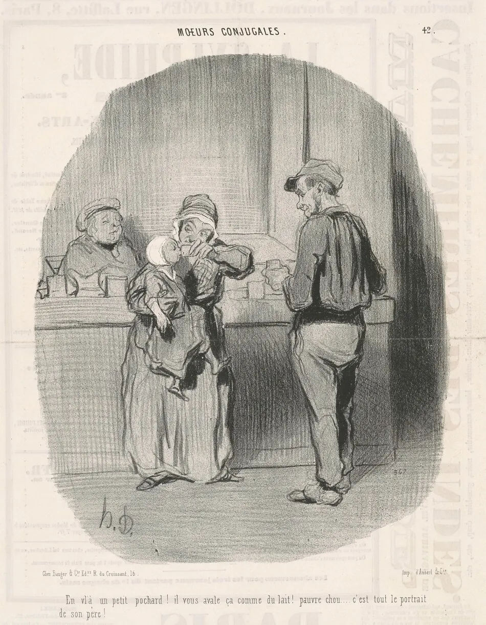 En v'là un petit pochard! by Honoré Daumier
