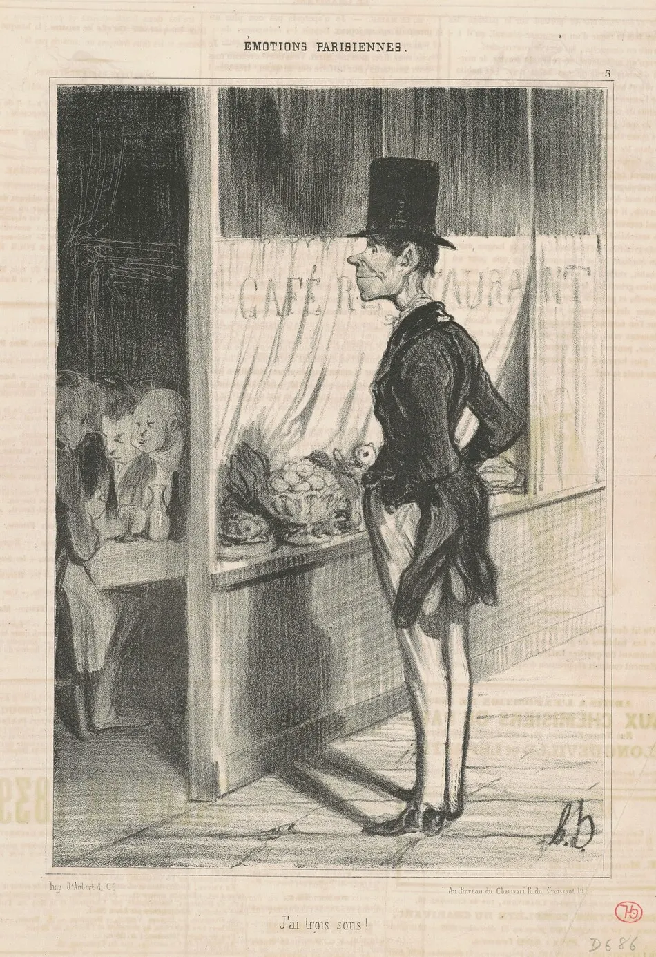 J'ai trois sous by Honoré Daumier